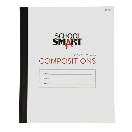 SCHOOL SMART PAPER COMP BOOK 8.5X7 RED MARGIN 20 SHTS PMMK37125SS-5987